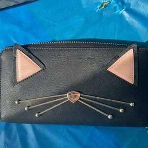 Kate Spade Jazz Things Up Black Cat Wallet - Limited Edition